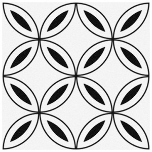 Керамогранит Cersanit Stream лепестки, белый (C-SM4A055D) 29,8х29,8