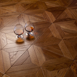 Инженерный модульный паркет Marco Ferutti Castello Дуб Коньяк Браш 450х450х15 мм