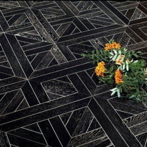 Инженерный модульный паркет Marco Ferutti Linea Дуб Неро Браш 405х405х15 мм