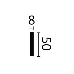 Плинтус NMC Wallstyl FL10 8х50х2000 мм (пог. м)