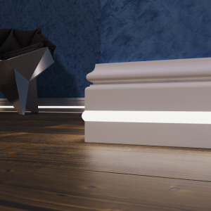 Плинтус Evrowood Белый PN 100 LED 16х100х2000 мм (пог. м)