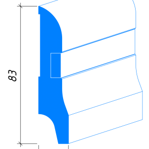 Плинтус Madest Decor 01-083-18 Белый 18х83 мм (пог. м)