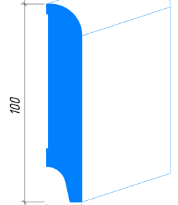 Плинтус Madest Decor 10-100-18 Белый 18х100 мм (пог. м)