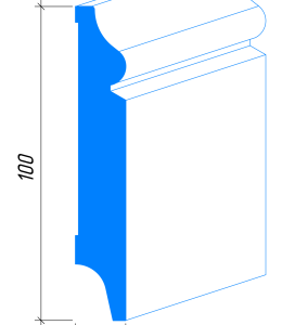 Плинтус Madest Decor 12-100-16 Белый 16х100 мм (пог. м)