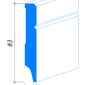 Плинтус Madest Decor 20-083-12 Белый 12х83 мм (пог. м)