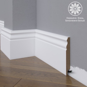 Плинтус Madest Decor 22-120-16 Белый 16х120 мм (пог. м)