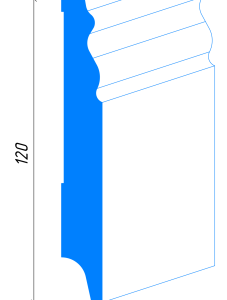 Плинтус Madest Decor 22-120-16 Белый 16х120 мм (пог. м)