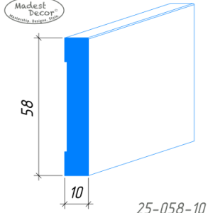 Плинтус Madest Decor 25-058-10 Белый 10х58 мм (пог. м)