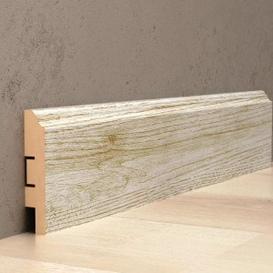 Плинтус МДФ CoSca Artiva EP07 Дуб Перламутровый 16х80х2400 мм (пог. м)