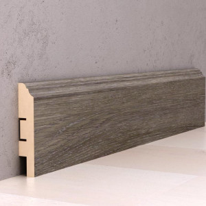 Плинтус МДФ CoSca Artiva EP07 Дуб Серебристый 16х80х2400 мм (пог. м)
