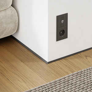 Плинтус Micro 35-01-04 Щелевой Коньяк анод. 6х16х2500 мм (пог. м)