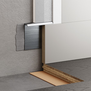 Плинтус Micro 74-25-15 Скрытый Mini Серебро 14.5х50х2050 мм (пог. м)