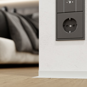 Плинтус Micro L-образный 39-12-92 Щелевой RAL9003 Белый эмаль (пог. м)