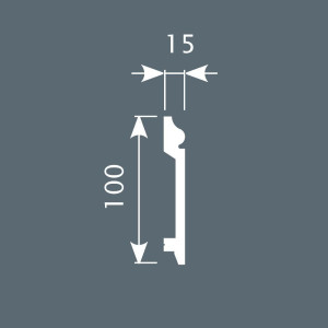 Плинтус CoSca PX026 100х15х2000 мм (пог. м)