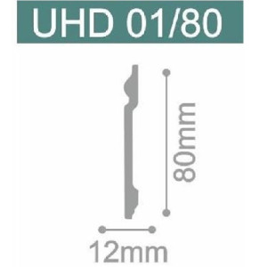Плинтус напольный Solid UHD 01/80 12х80х2000 мм (пог. м)