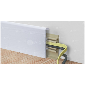 Плинтус Alpine Floor by Rico Concept 80 Белый с тиснением (пог. м)