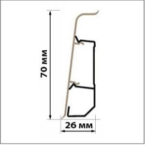 Плинтус Волшебная Палочка Home 7001 70 мм (пог. м)
