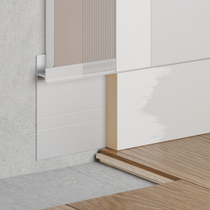 Скрытый плинтус Ликорн C-02.2.1 Серебристый блестящий 13.3х105(80) мм (пог. м)