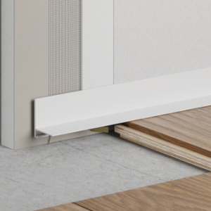 Скрытый плинтус Ликорн Микро L-образный С-05.25.4 белый 16,1х25,8(19,4) мм (пог. м)