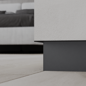 Скрытый плинтус Ликорн С-04.2.3 Чёрный матовый 13.3х105 мм (пог. м)