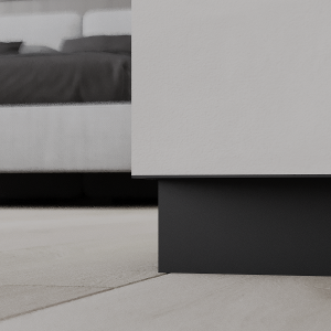 Скрытый плинтус Ликорн С-08.2.3 Чёрный матовый 13.3х60(33,6) мм (пог. м)