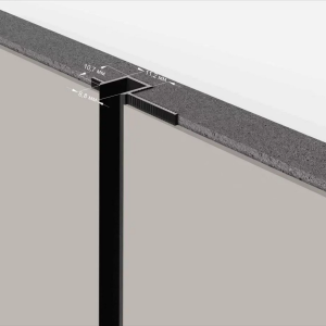 Теневая рейка Laconistiq Classic Чёрный анодированный 8,8х10,7х3000 мм (пог. м)