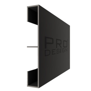 Вставка плинтус Pro Design Алюминиевая Чёрный муар 1965 12х70 мм (пог. м)