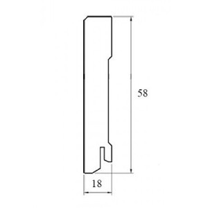 Pedross Плинтус МДФ Белый прямой 58х18