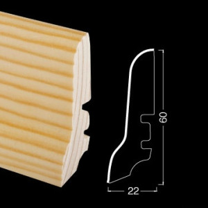 Плинтус шпонированный Tecnorivest 60х22