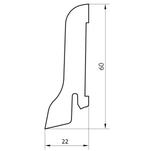 Burkle деревянный плинтус Дуссие 60x22