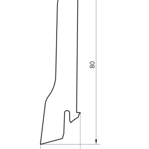 Burkle деревянный плинтус Дуб Без покрытия 80x20