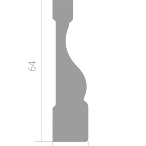 Ultrawood N 8500 наличник белый под покраску 15х64х2440