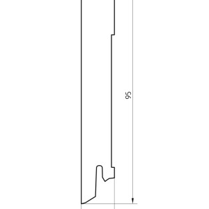 Burkle деревянный плинтус Дуб Без покрытия 95x15