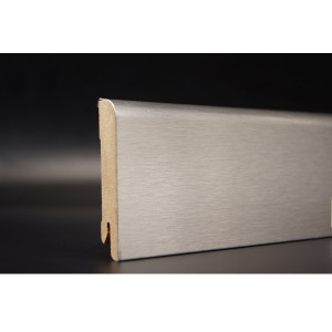 Плинтус МДФ Burkle (Pedross) Алюминий тёмный 15х70х2500 мм (пог. м)