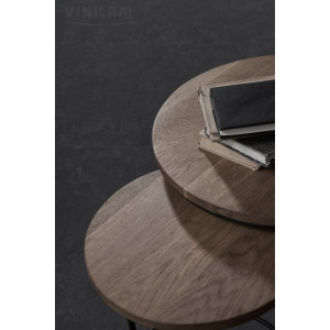 Кварцвиниловая плитка ПВХ Vinilam Ceramo XXL 2,5 мм 61607 Сланцевый черный