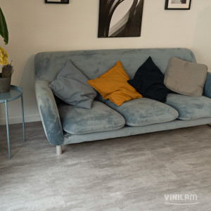 Кварцвиниловая плитка ПВХ Vinilam Ceramo XXL 2,5 мм 71614 Цемент Светлый