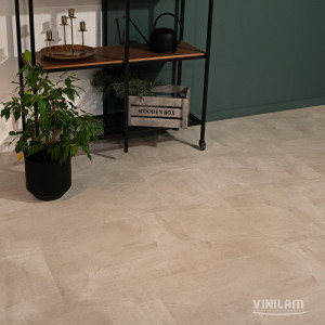 Кварцвиниловая плитка ПВХ Vinilam Ceramo XXL 2,5 мм 71615 Бетон Белый