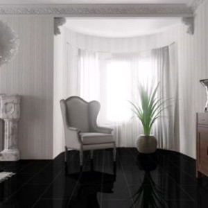 Ламинат Falquon Quadro U190 Schwarz глянец