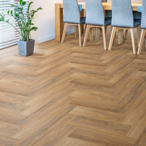Ламинат SPC Floor Factor Herringbone 15 Tobacco Braun Oak