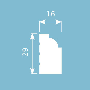 Молдинг CoSca MX004 29х16х2000 мм (пог. м)