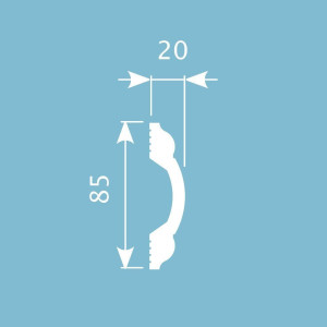 Молдинг CoSca MX019 85х20х2000 мм (пог. м)