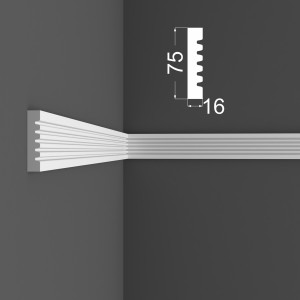 Молдинг Deartio D5.75.16 16х75х2070 мм (пог. м)