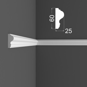 Молдинг Deartio M6.60.25 25х60х2070 мм (пог. м)
