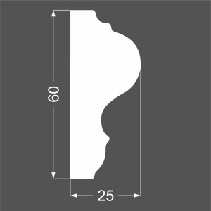 Молдинг Deartio M6.60.25 25х60х2070 мм (пог. м)