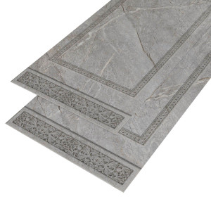 Панель стеновая SPC Stronghold Акватон 23857 Мрамор серо-коричневый 02С Узор греческий