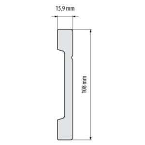 Плинтус Cezar Elegance LPC20 16х108х2440 мм (пог. м)