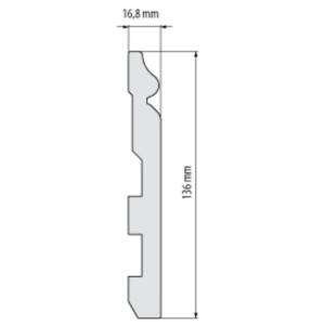 Плинтус Cezar Elegance LPC24 16,8х136х2440 мм (пог. м)