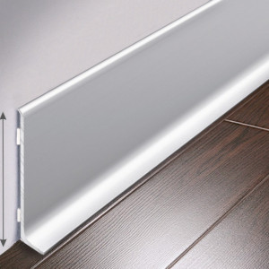 Алюминиевый плинтус Diele ПЛ60 Серебро люкс 11.2х58.5х2500 мм (пог. м)