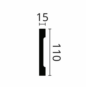 Плинтус NMC Wallstyl FD2S 15х110х2000 мм (пог. м)