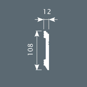 Плинтус CoSca PX005 108х12х2000 мм (пог. м)